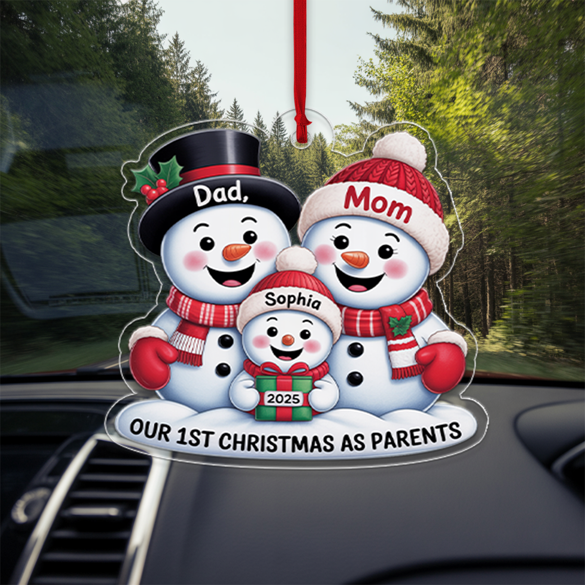 Our 1st Christmas As Parents Snowmen Ornament