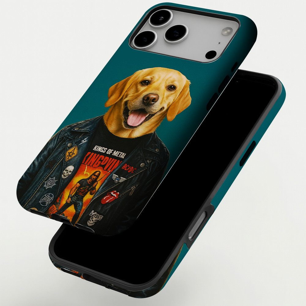 Custom Photo Dog Rock n Roll Phone Case Gift For Dog Lovers