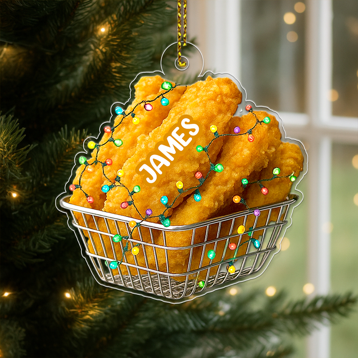 Personalized Fried Chicken Fast Food Acrylic Ornament Christmas Gift