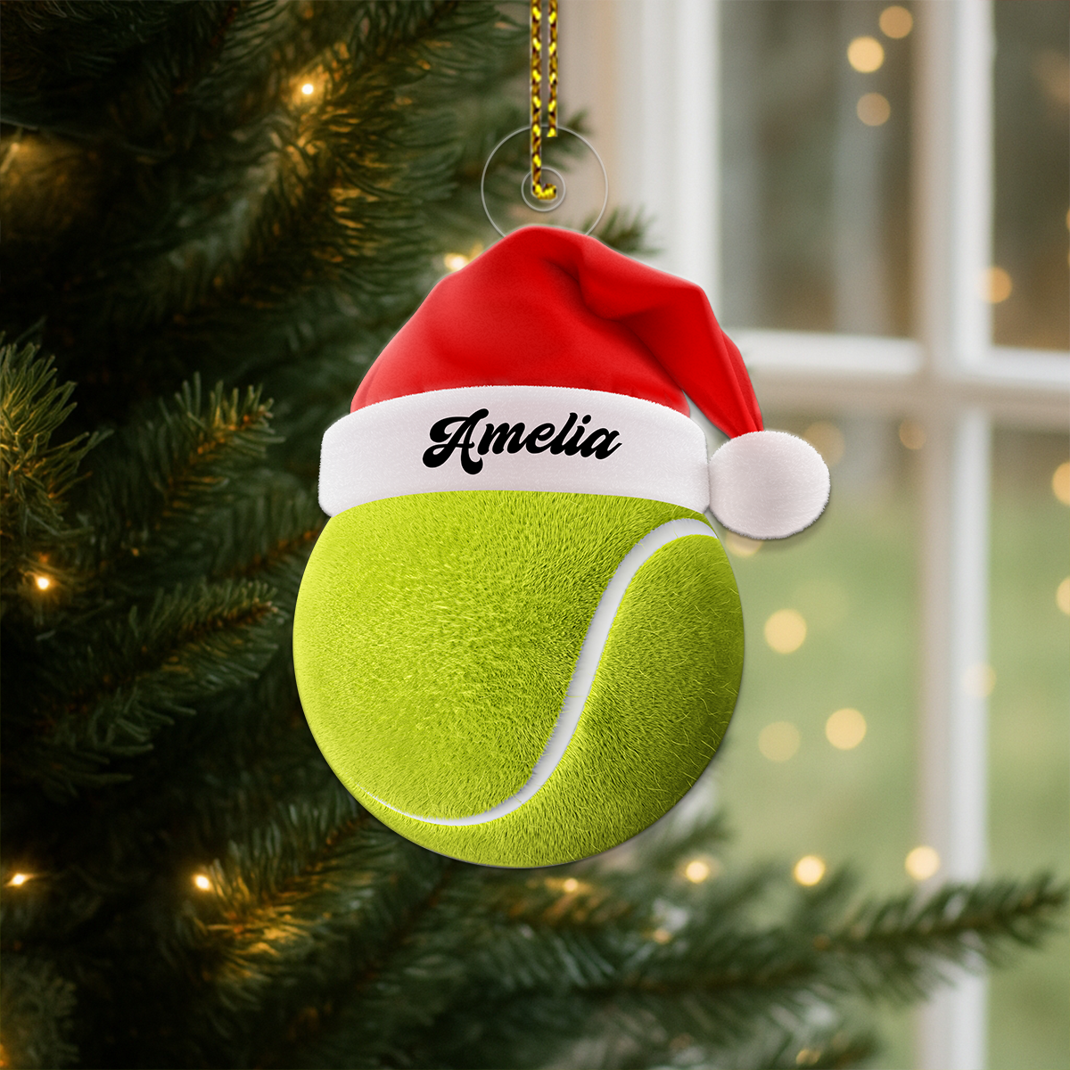 Personalized Tennis Acrylic Ornament Christmas Gift