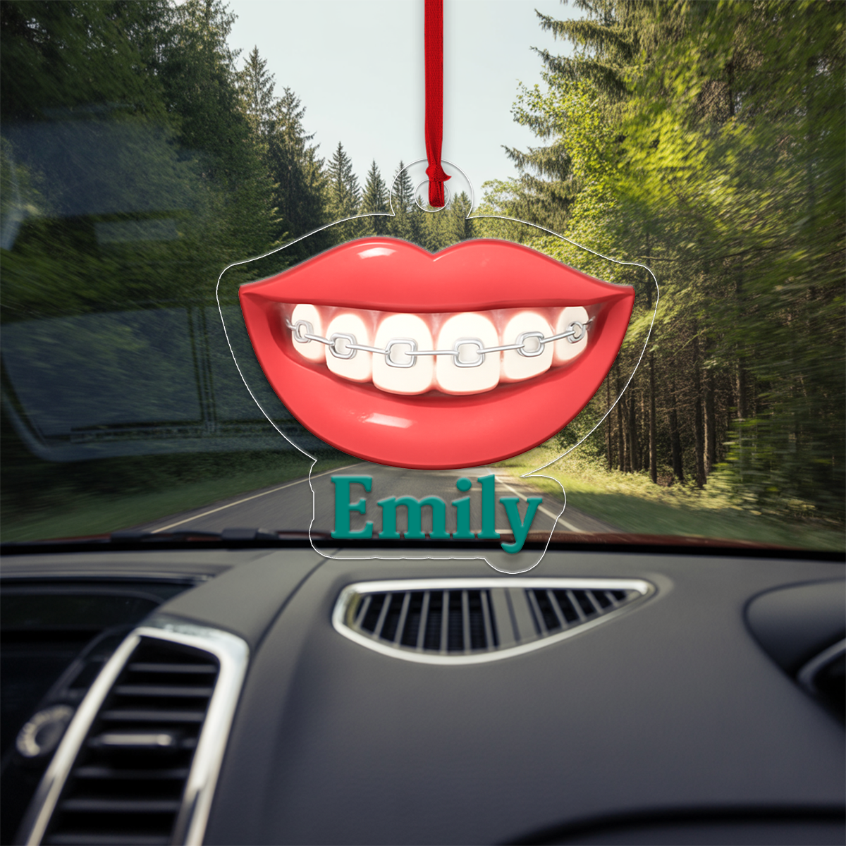 Personalized Smile Orthodontic Ornament, Custom Dentist Christmas Ornament, Braces Gift, Dental Hygienist Ornament, Funny Tooth Decoration