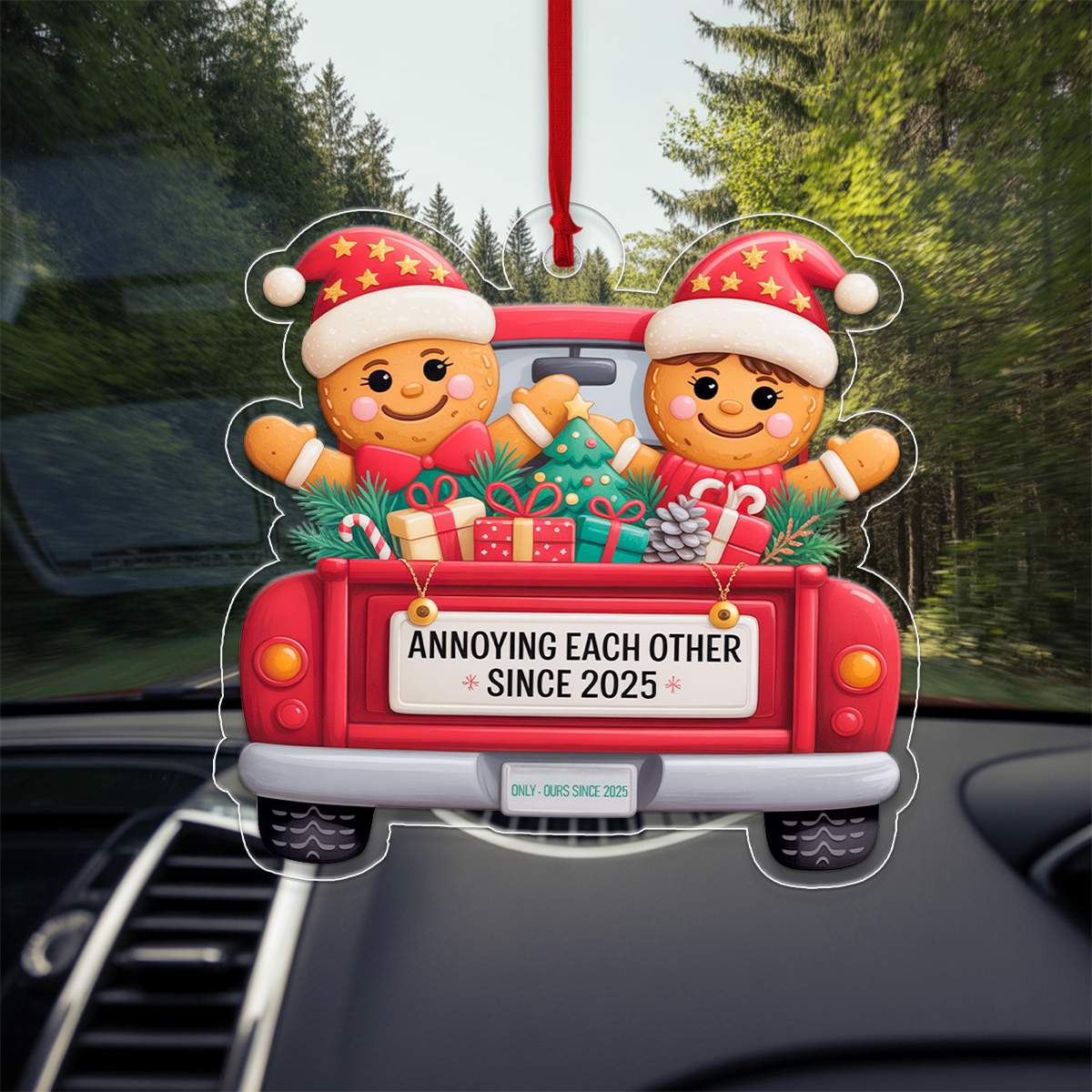 Gingerbread Couple In Truck