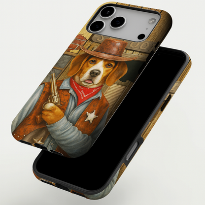 Custom Photo Dog Cowboy Phone Case
