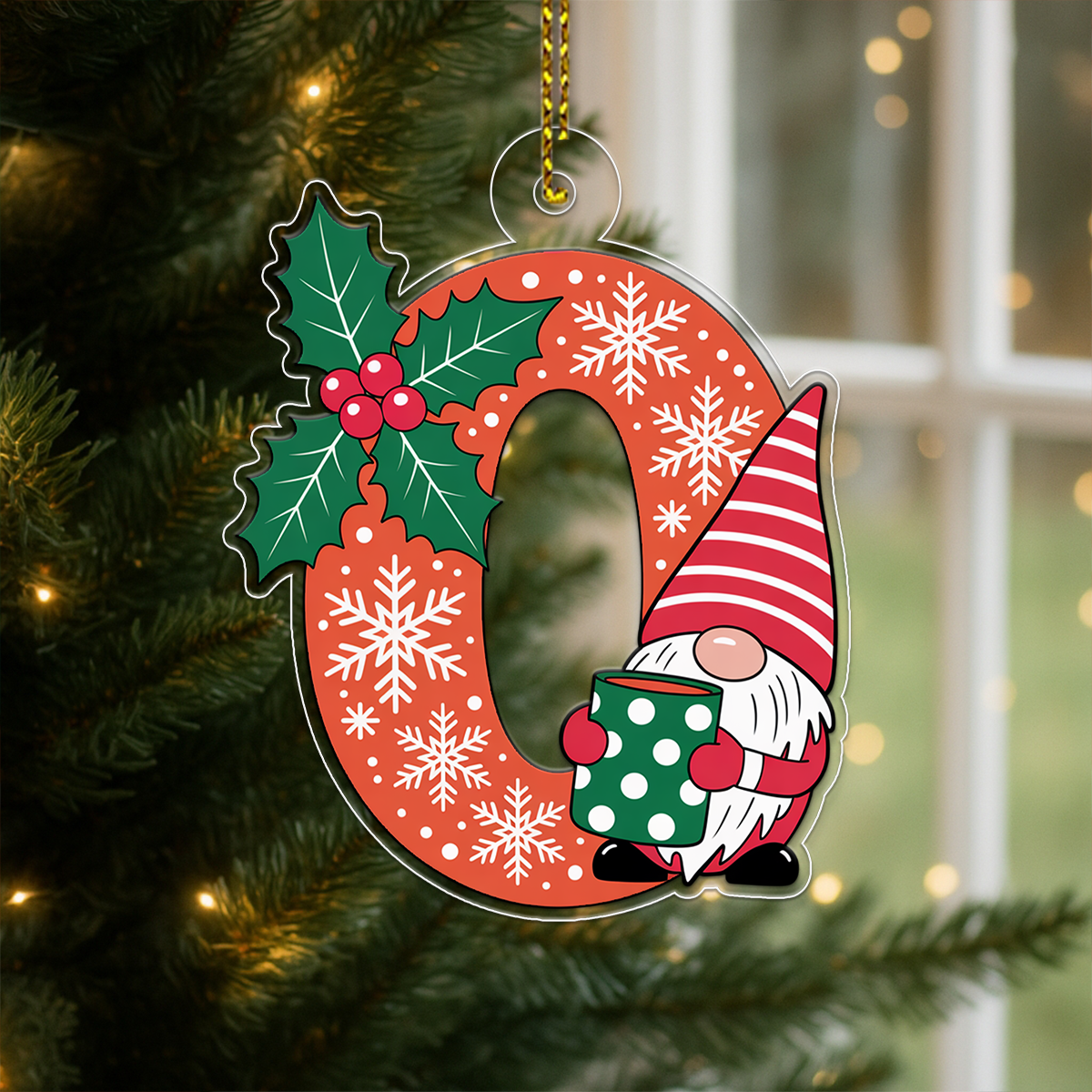Letter O Acrylic Ornament Acrylic Ornament Christmas Gift