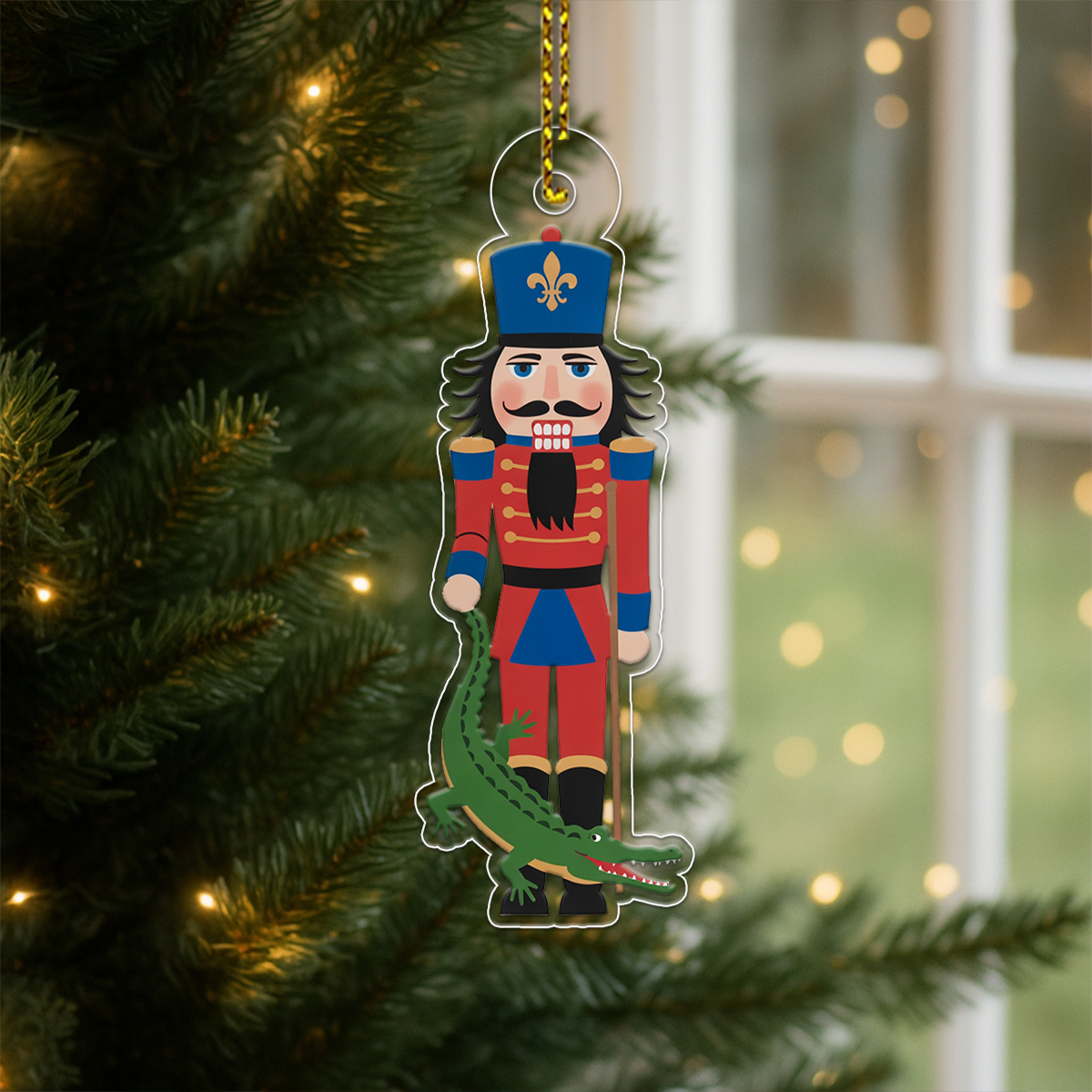 Nutcracker Alligator Acrylic Ornament Christmas Gift
