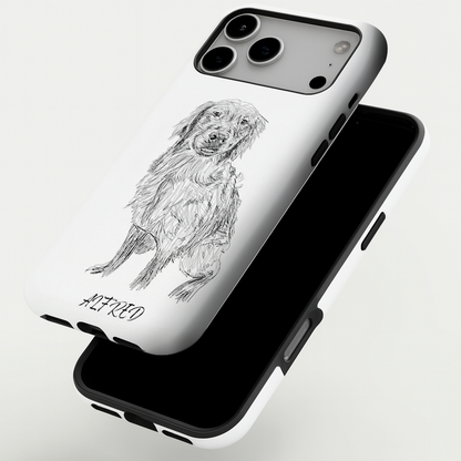 Custom Photo Pencil Sketch Dog Phone Case Gift For Dog Lovers