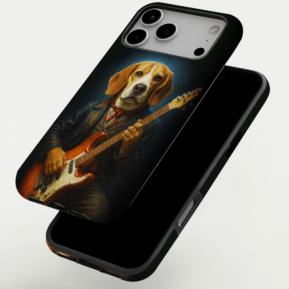 Custom Photo Dog Rock n Roll Phone Case