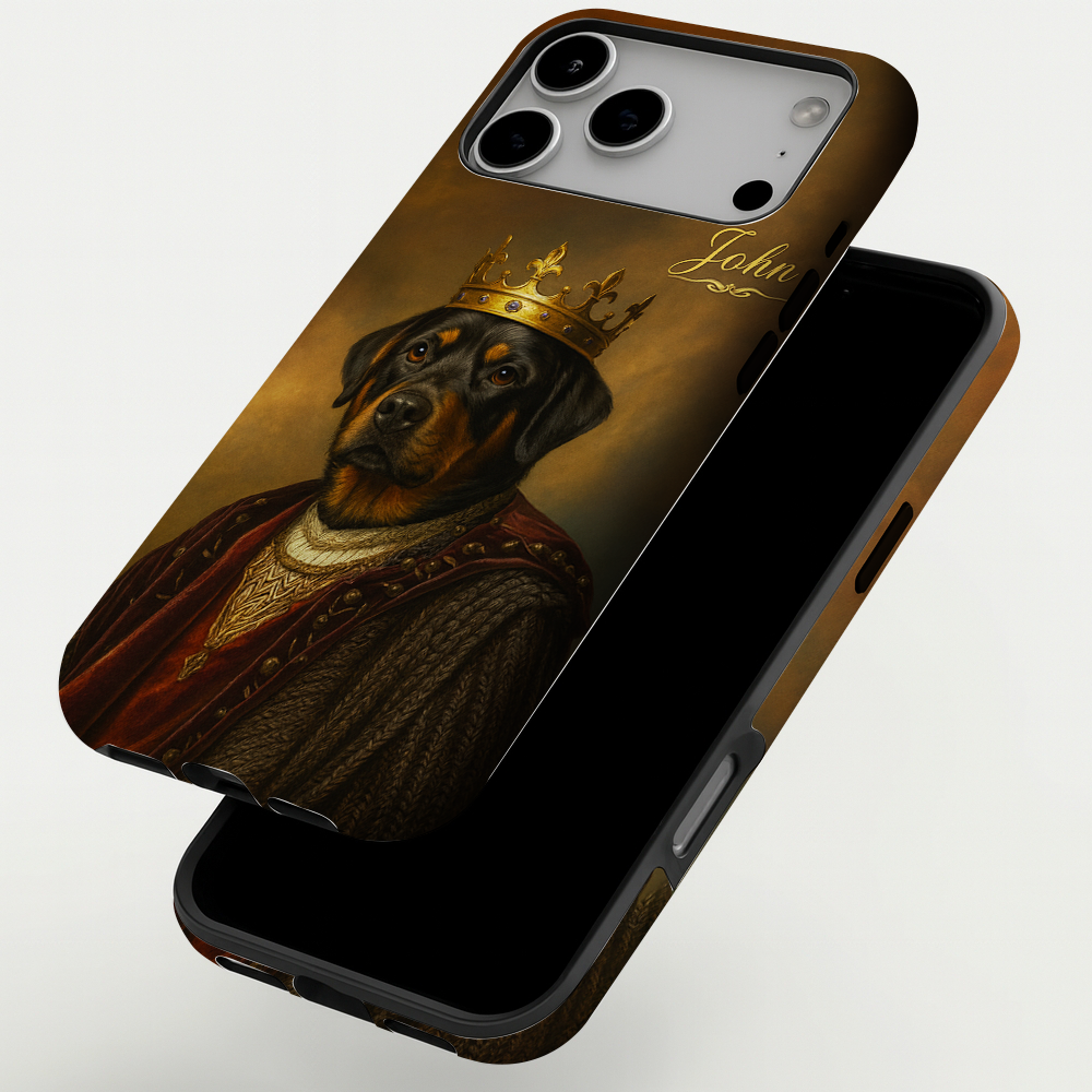 Custom Photo Crown King Dog Phone Case Gift For Dog Lovers