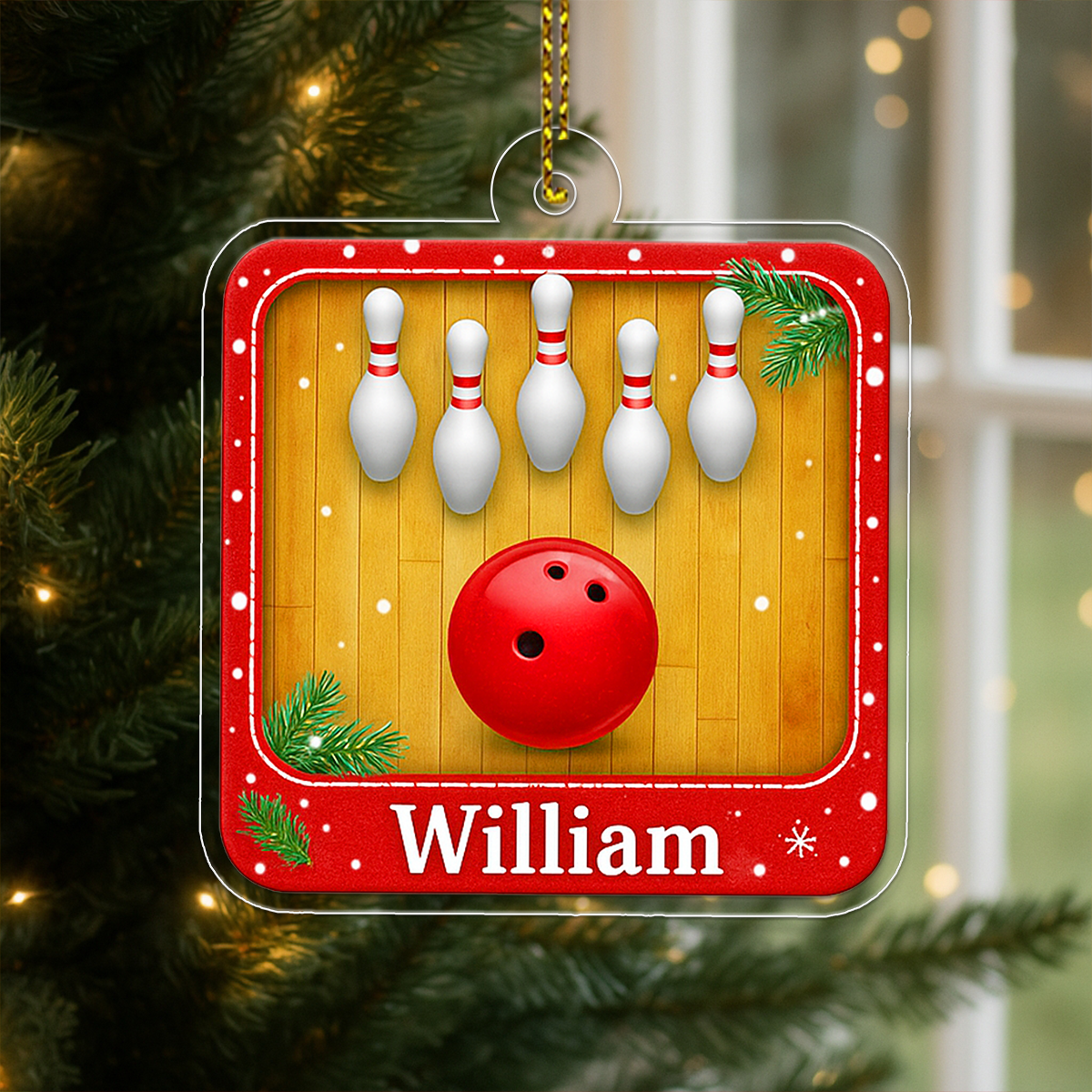 Custom Name Bowling Player Christmas