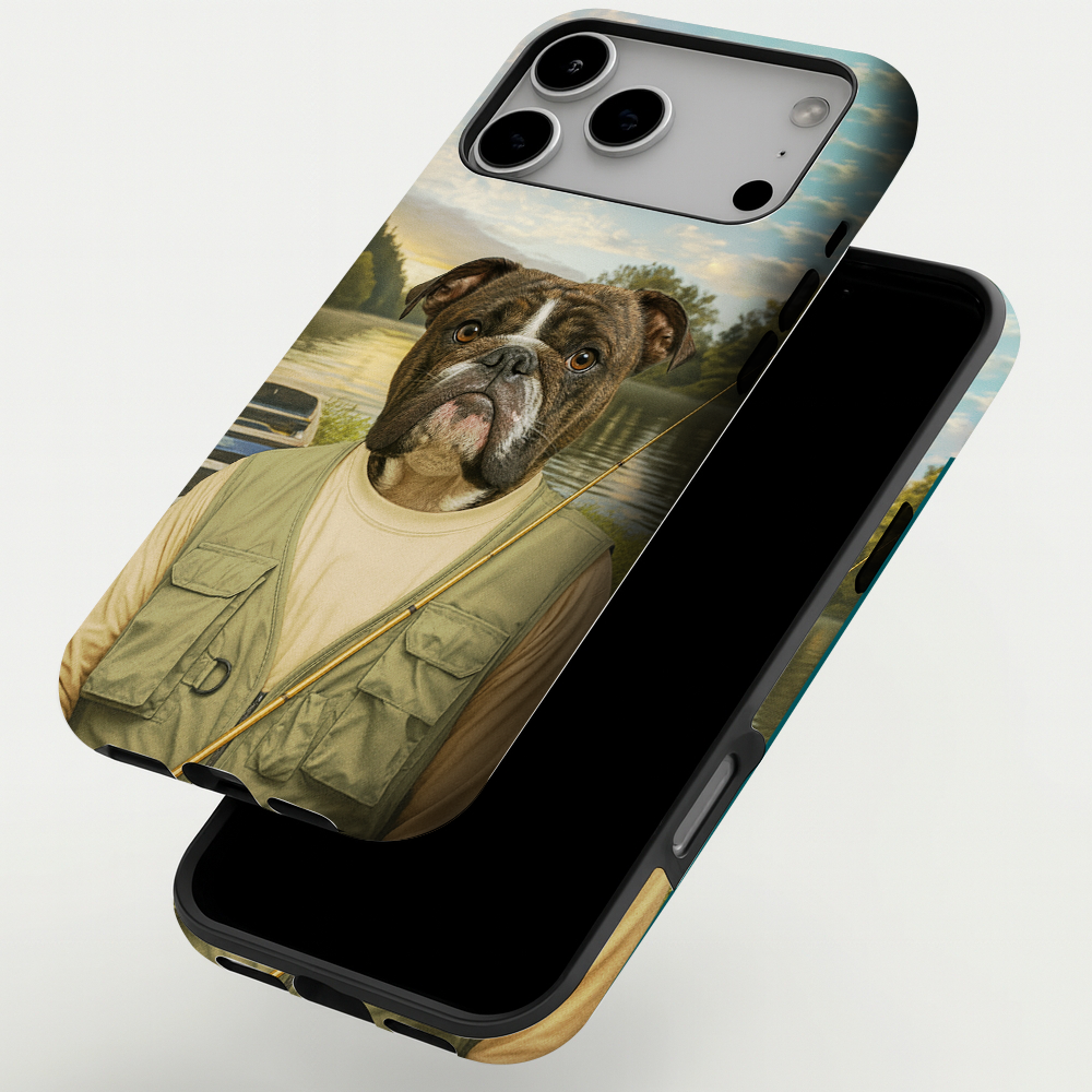 Custom Photo Fisherman Dog Phone Case
