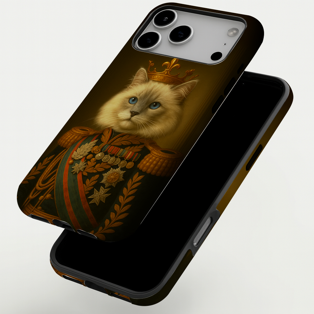 Custom Photo Cat King Crown Royal Phone Case _ Gift For Cat Lovers