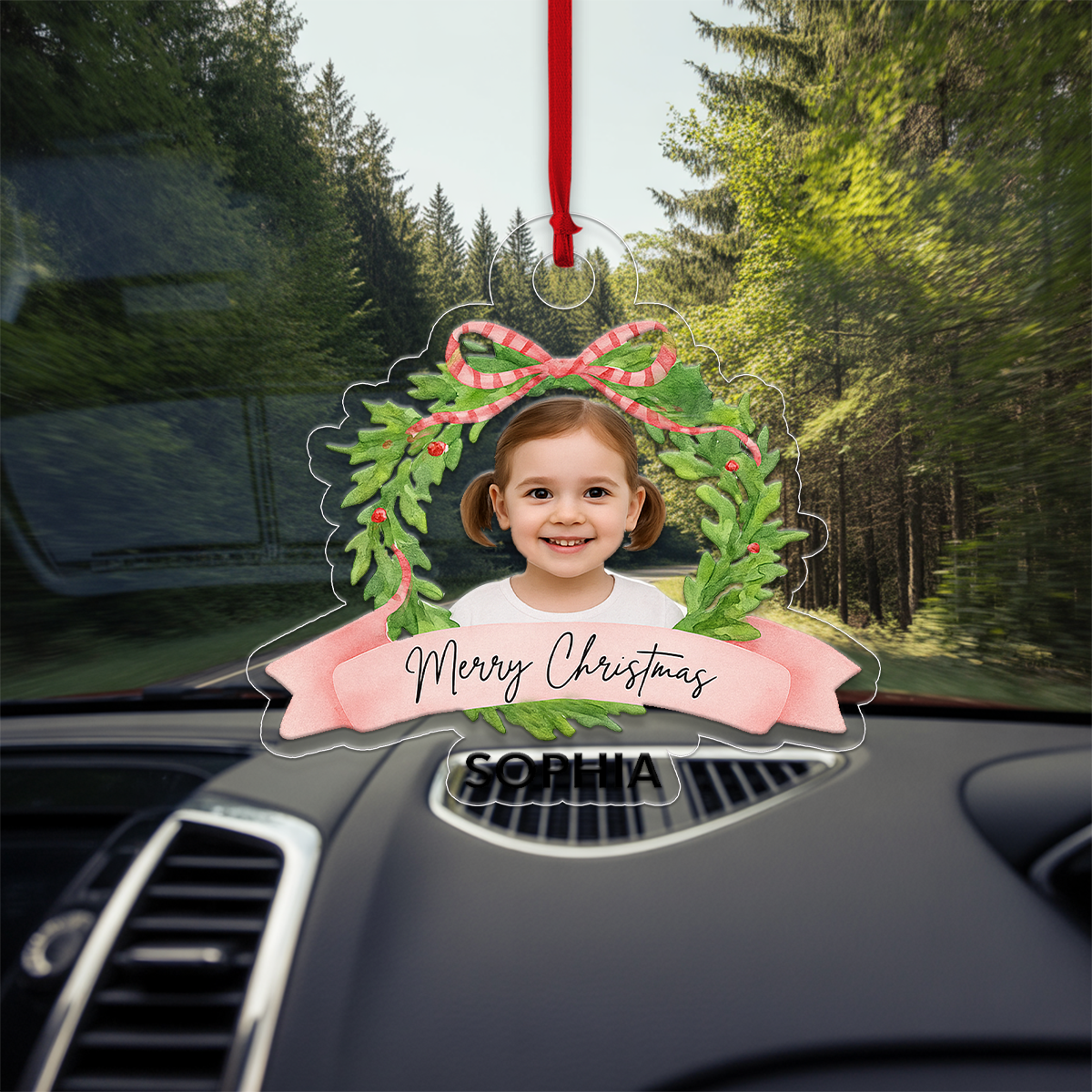 Custom Photo Baby Portrait Christmas Ornament, Personalized Baby First Christmas Ornament, Newborn Keepsake, Family Holiday Decoration Gift