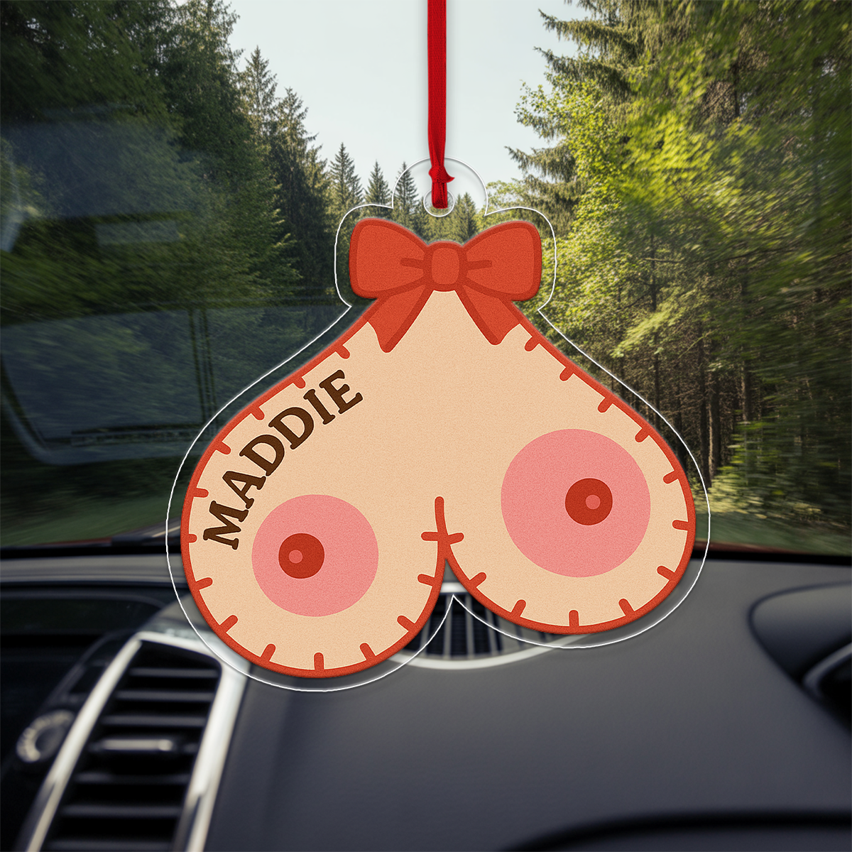 Personalized Jingle Boobs Ornament, Funny Inappropriate Christmas Ornament, Adult Ornament, Gift for Friend Couple, Holiday Joke Decoration