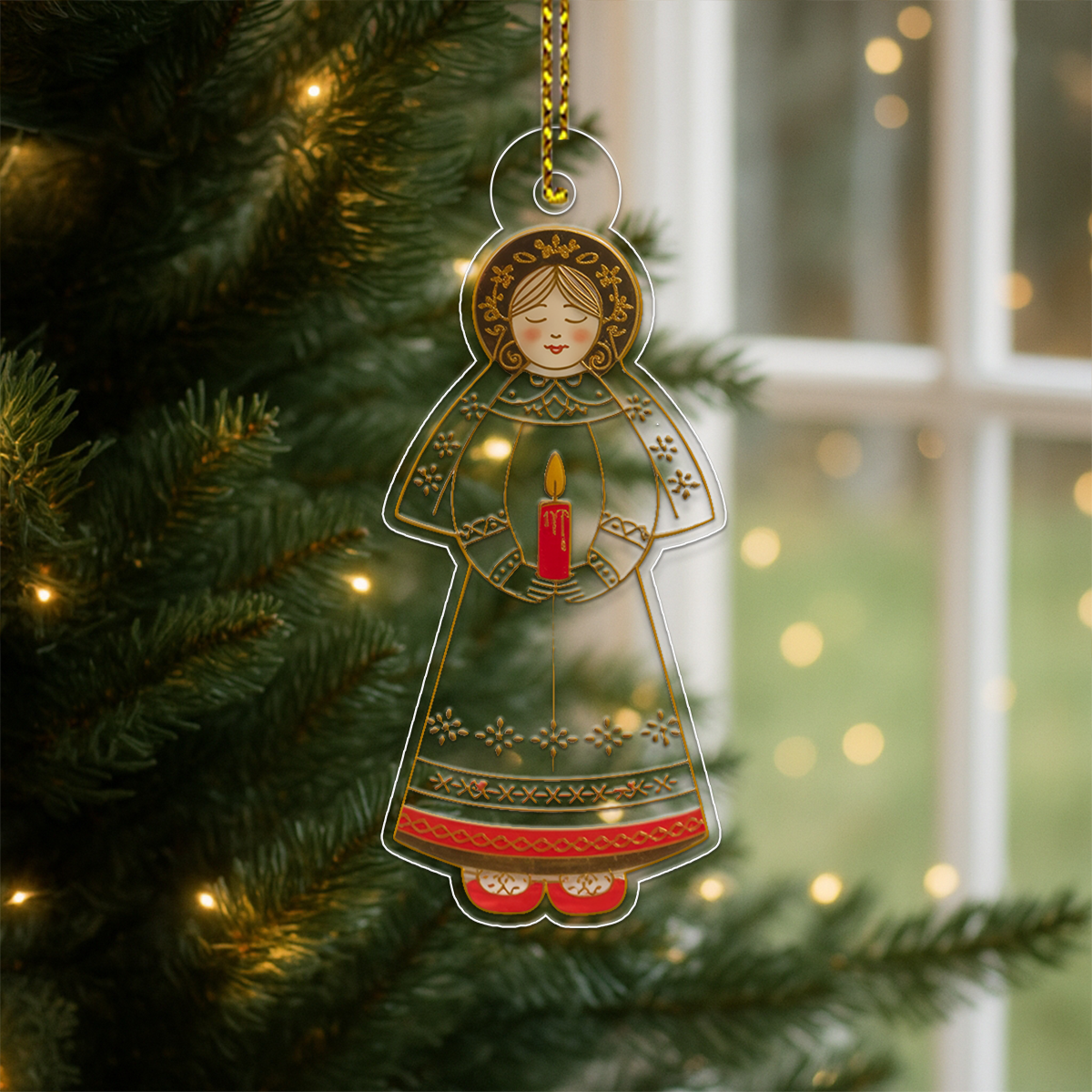 St. Lucia Ornament 2 Acrylic Ornament Christmas Gift