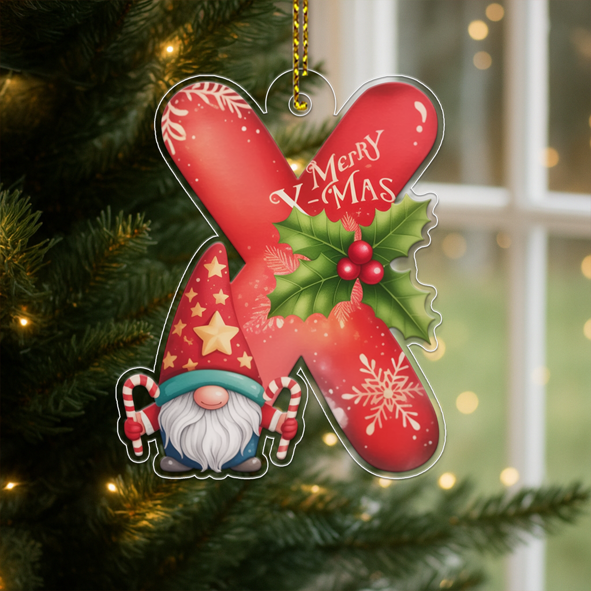 Christmas Initial Letter Ornament Acrylic Ornament Christmas Gift