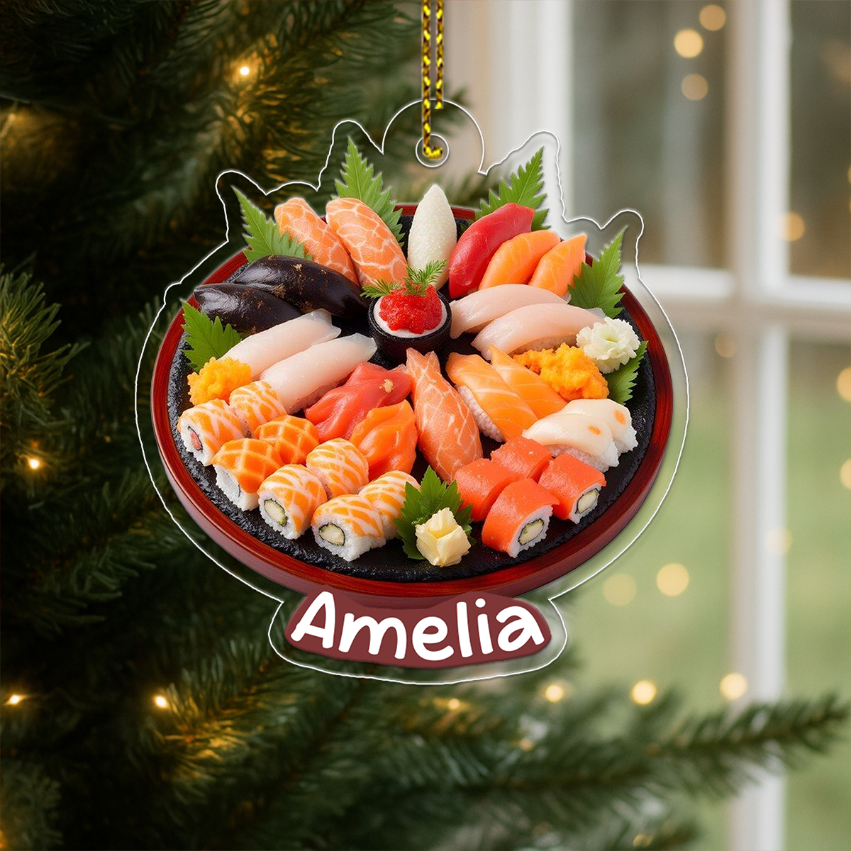 Sushi Set Christmas Japanese Food Acrylic Ornament Christmas Gift