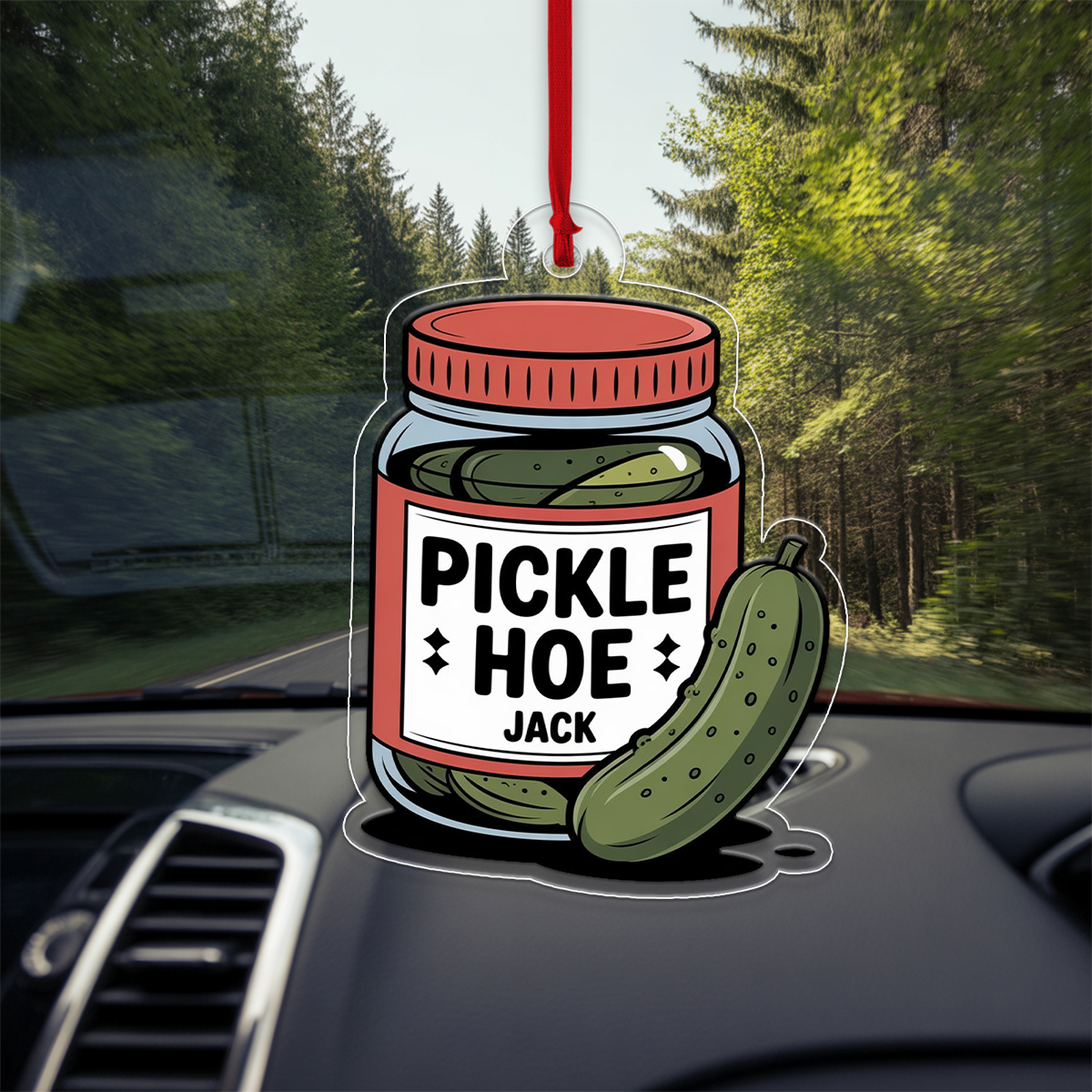 Personalized Pickle Hoe Ornament2