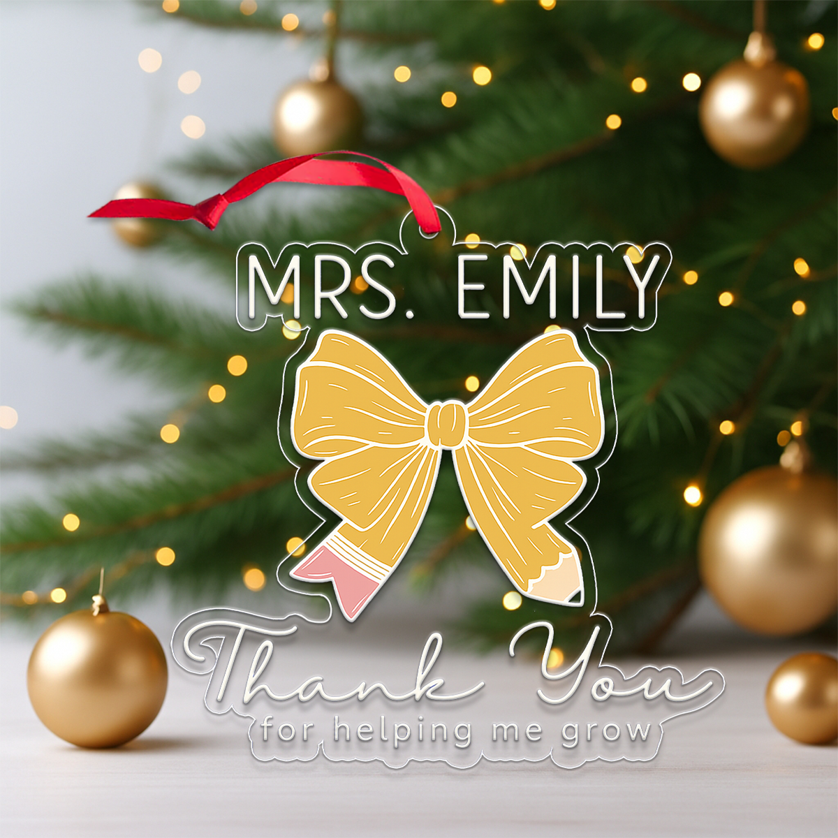 Personalized Teacher Appreciation Ornament