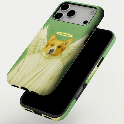 Custom Photo Angel Dog Phone Case Memorial Gift For Dog