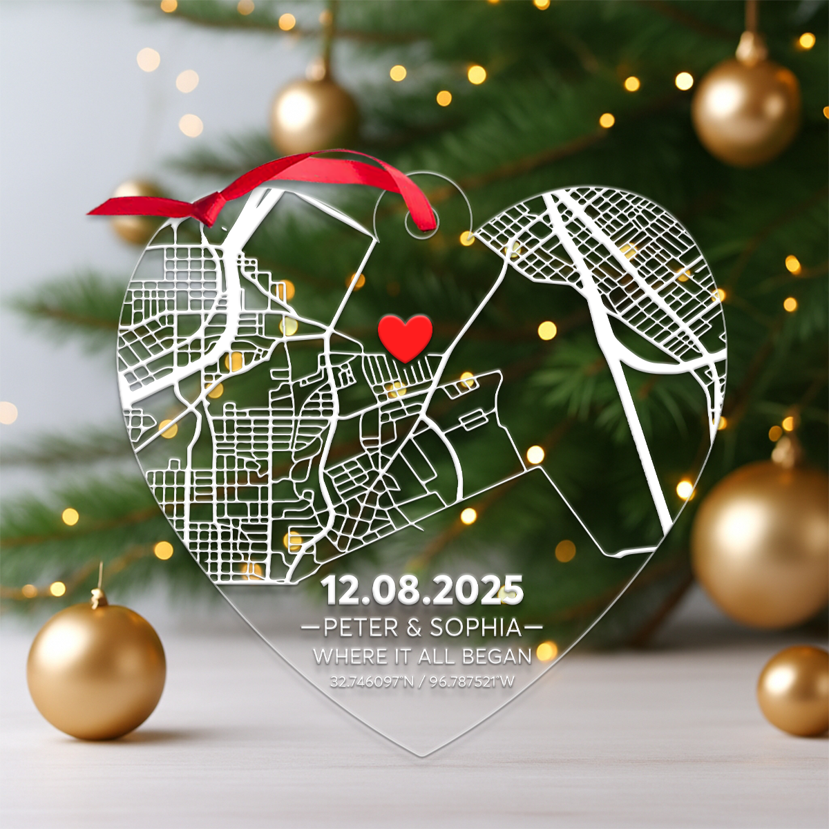 Custom Couple City Map