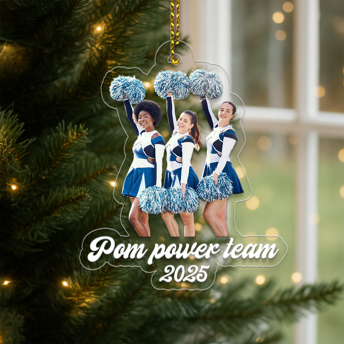 Custom Photo Cheer Team Christmas Acrylic Ornament Christmas Gift