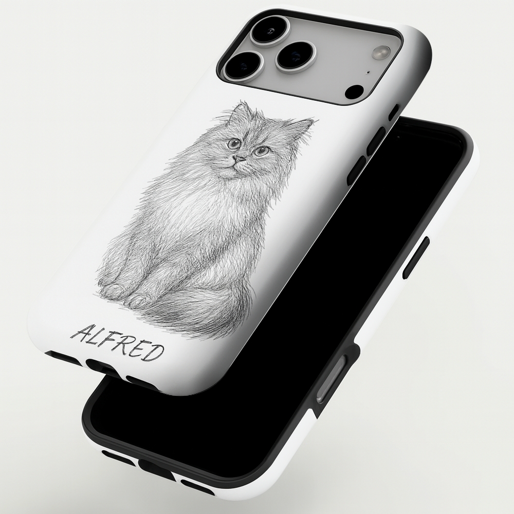 Custom Photo Cat Pencil Art