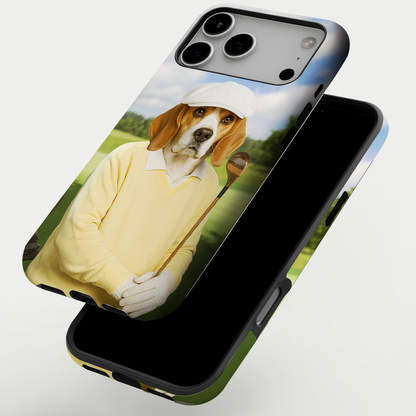 Custom Photo Golfer Dog Phone Case Gift For Dog Lovers