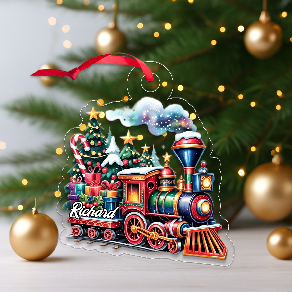 Custom Name Train Christmas