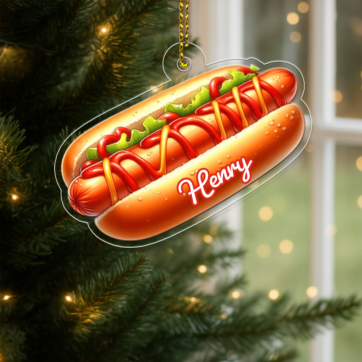Custom Name Hotdog Christmas