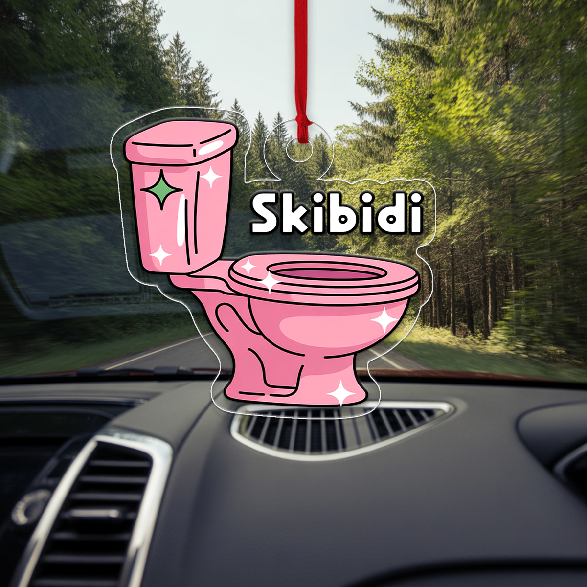 Funny Skibidi Toilet Acrylic Ornament, Toilet Christmas Ornament, Meme Ornament, Gag Gift for Teen Kids, Holiday Decoration