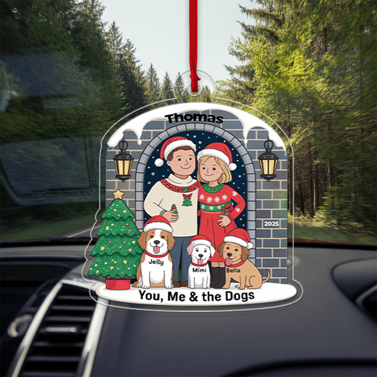 Personalized Farmhouse Couple Christmas Ornament