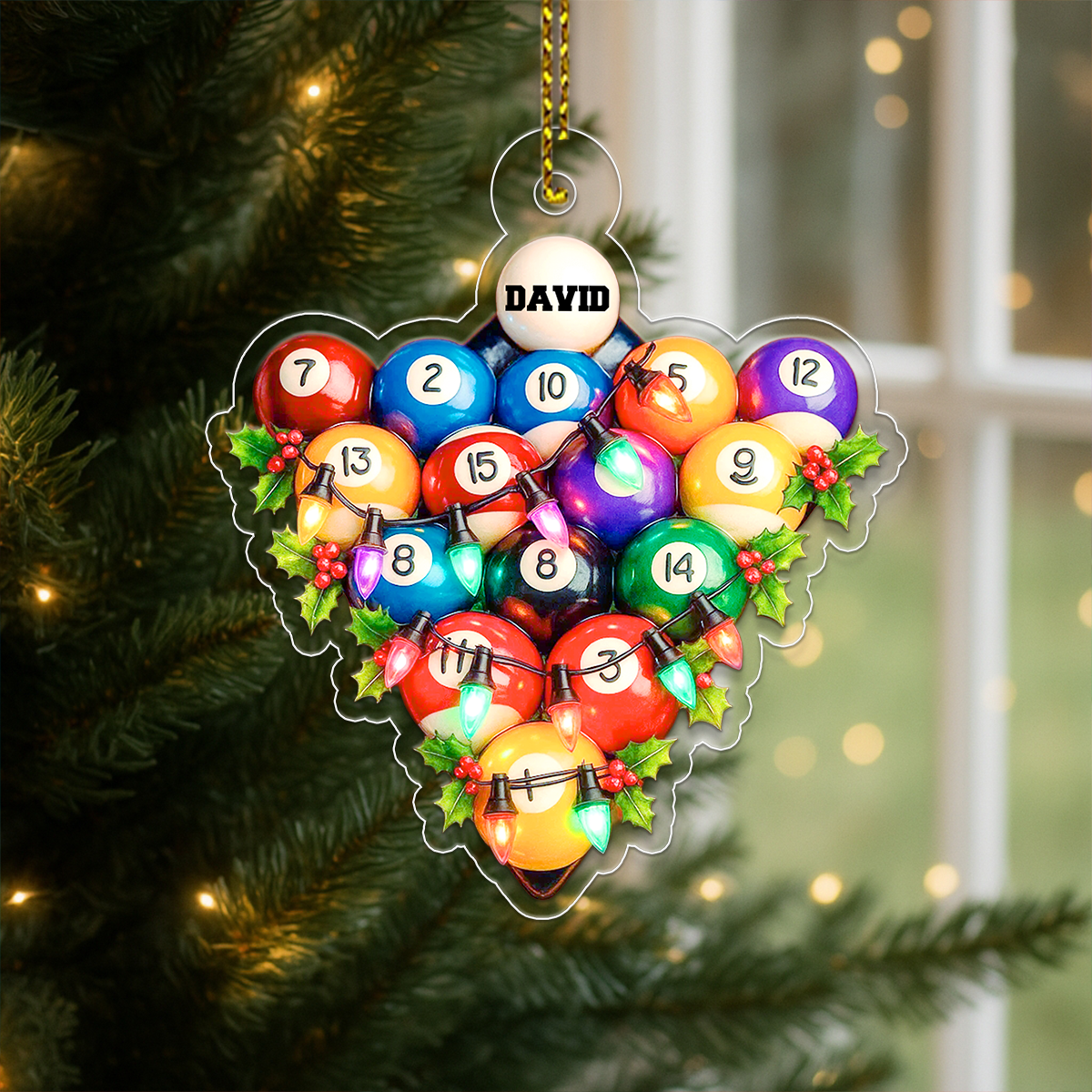 Custom Name Billiard Xmas