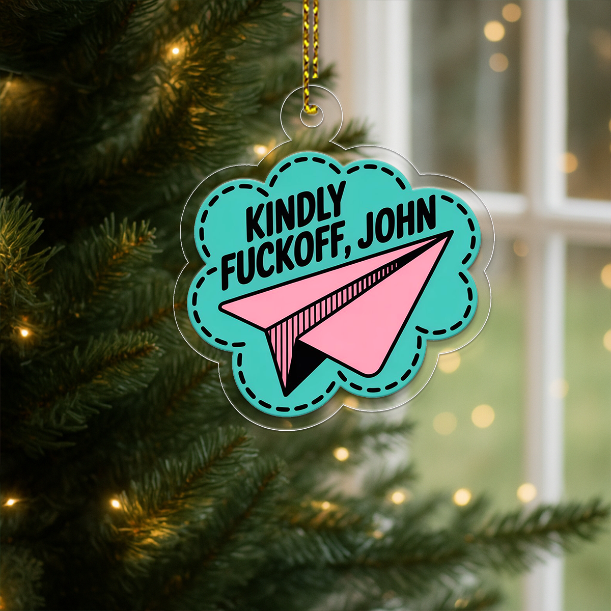 Funny Kindly Ornament, Personalized Holiday Gift, Custom Christmas Ornament, Gag Gift for Friends, Playful Holiday Keepsake