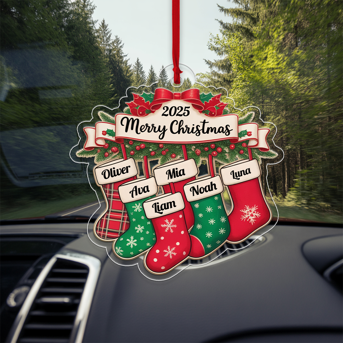 Custom Name Family Xmas Socks
