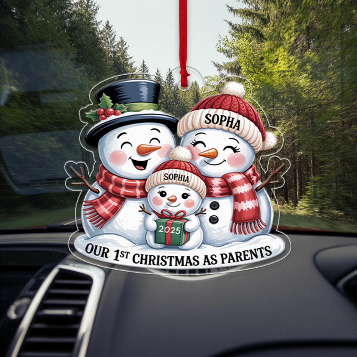 Our 1st Christmas As Parents Snowmen Ornament2