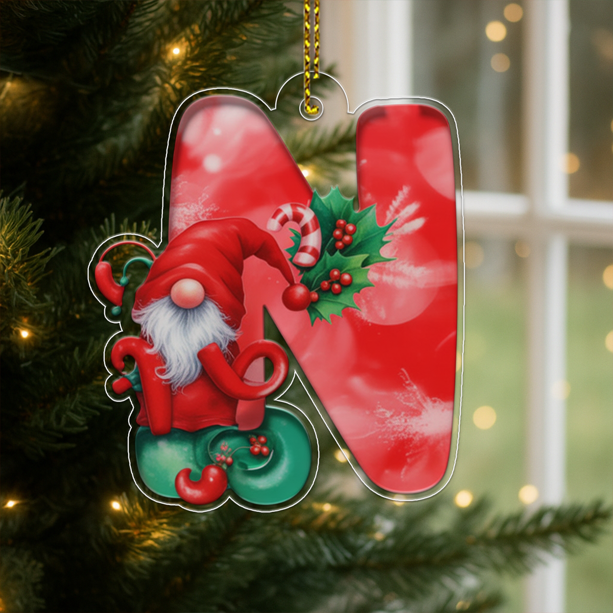 Letter N Acrylic Ornament Acrylic Ornament Christmas Gift
