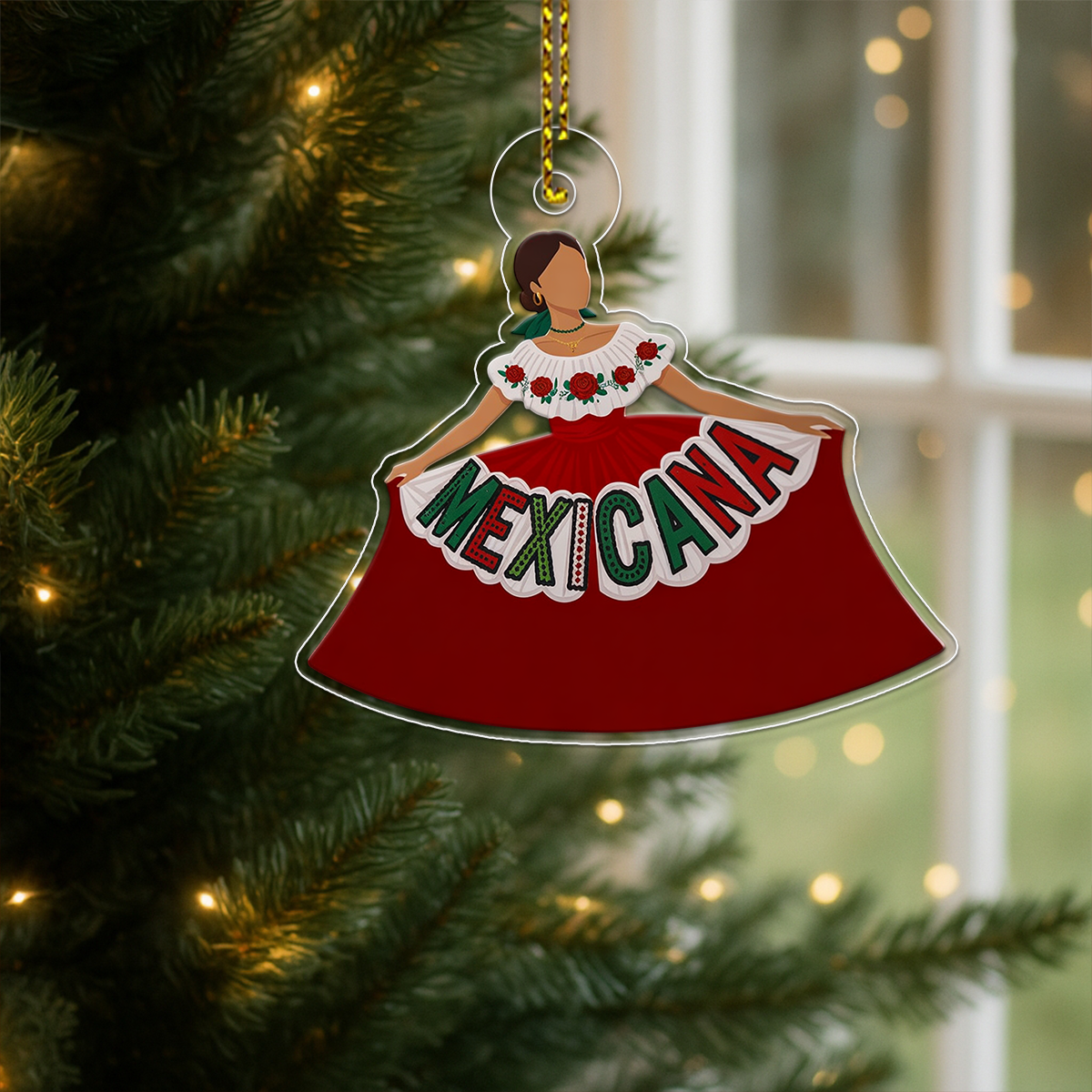 Personalized Mexicana Acrylic Ornament Christmas Gift