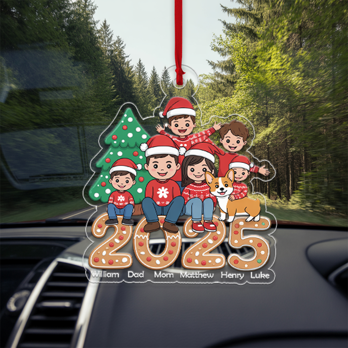 Making Memories Christmas Time - Family Personalized Custom Ornament2
