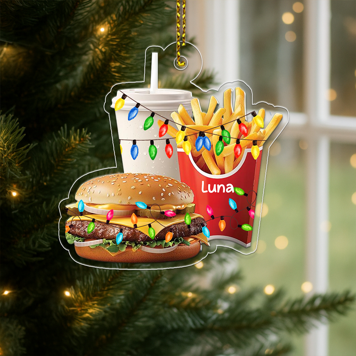 Custom Name Fast Food Combo Holiday