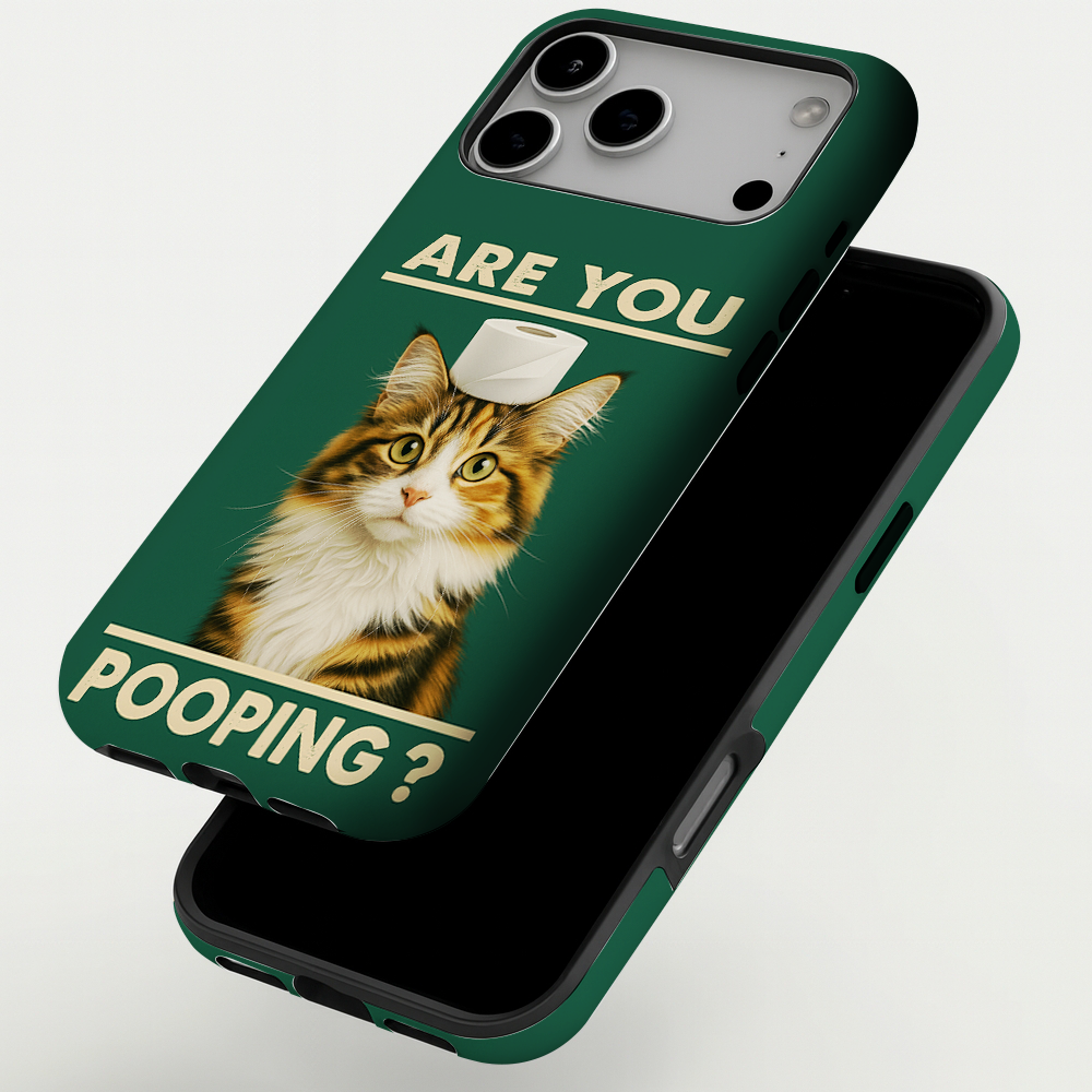 Custom Photo Funny Cat In Bathroom Phone Case
