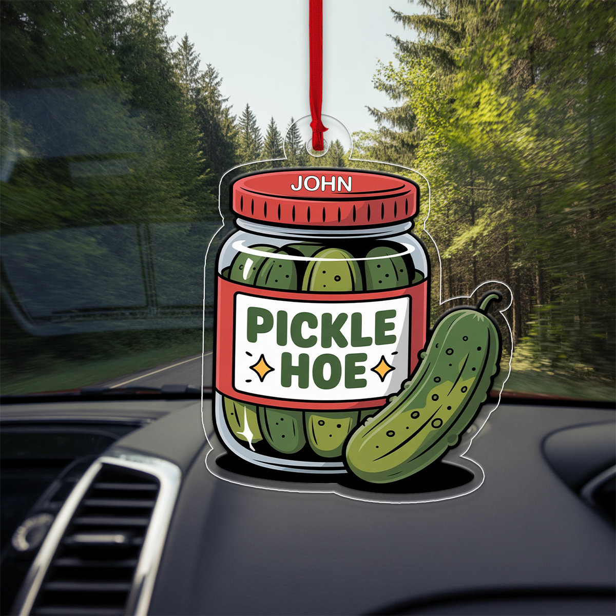 Personalized Pickle Hoe Ornament
