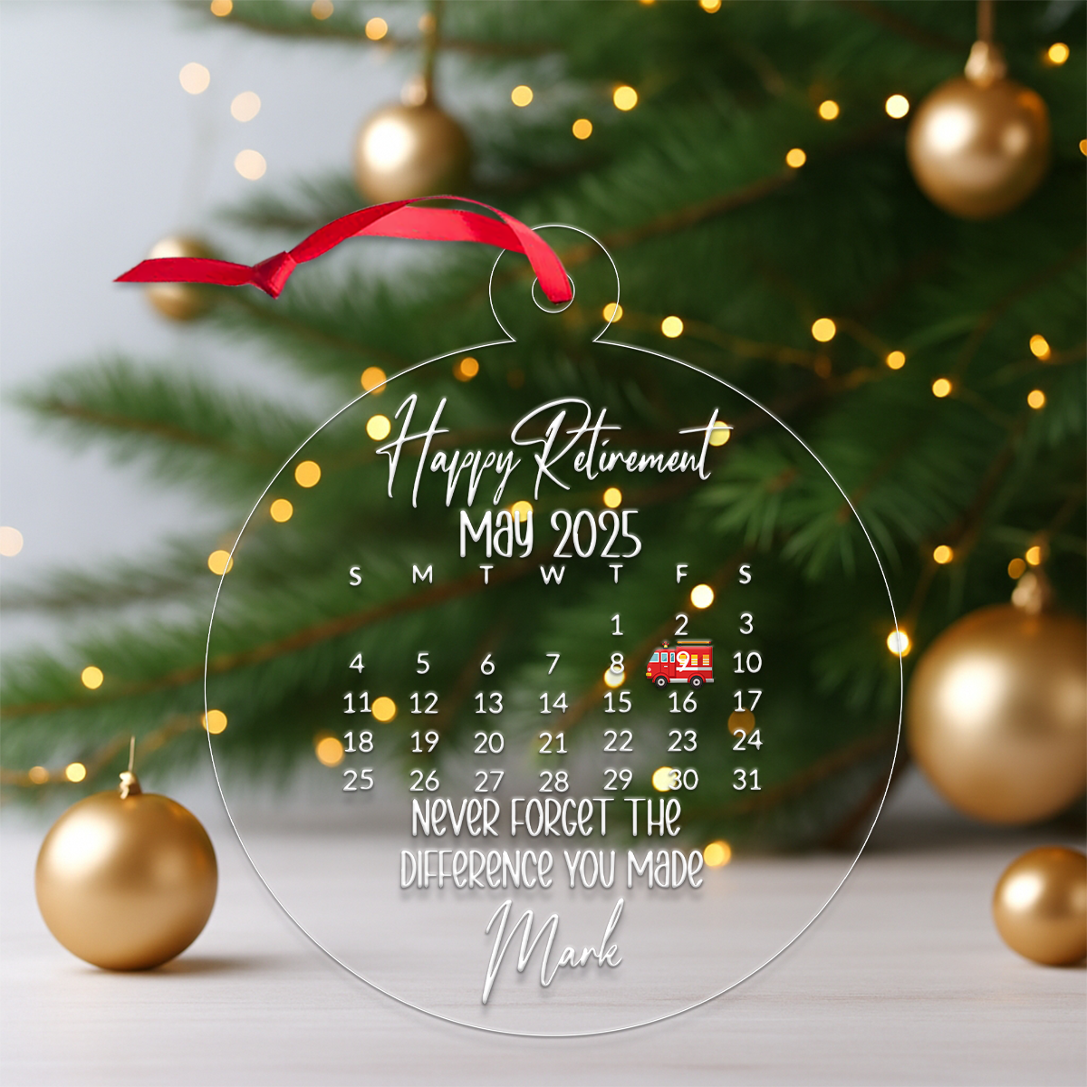 Custom Name Retirement Firefighter