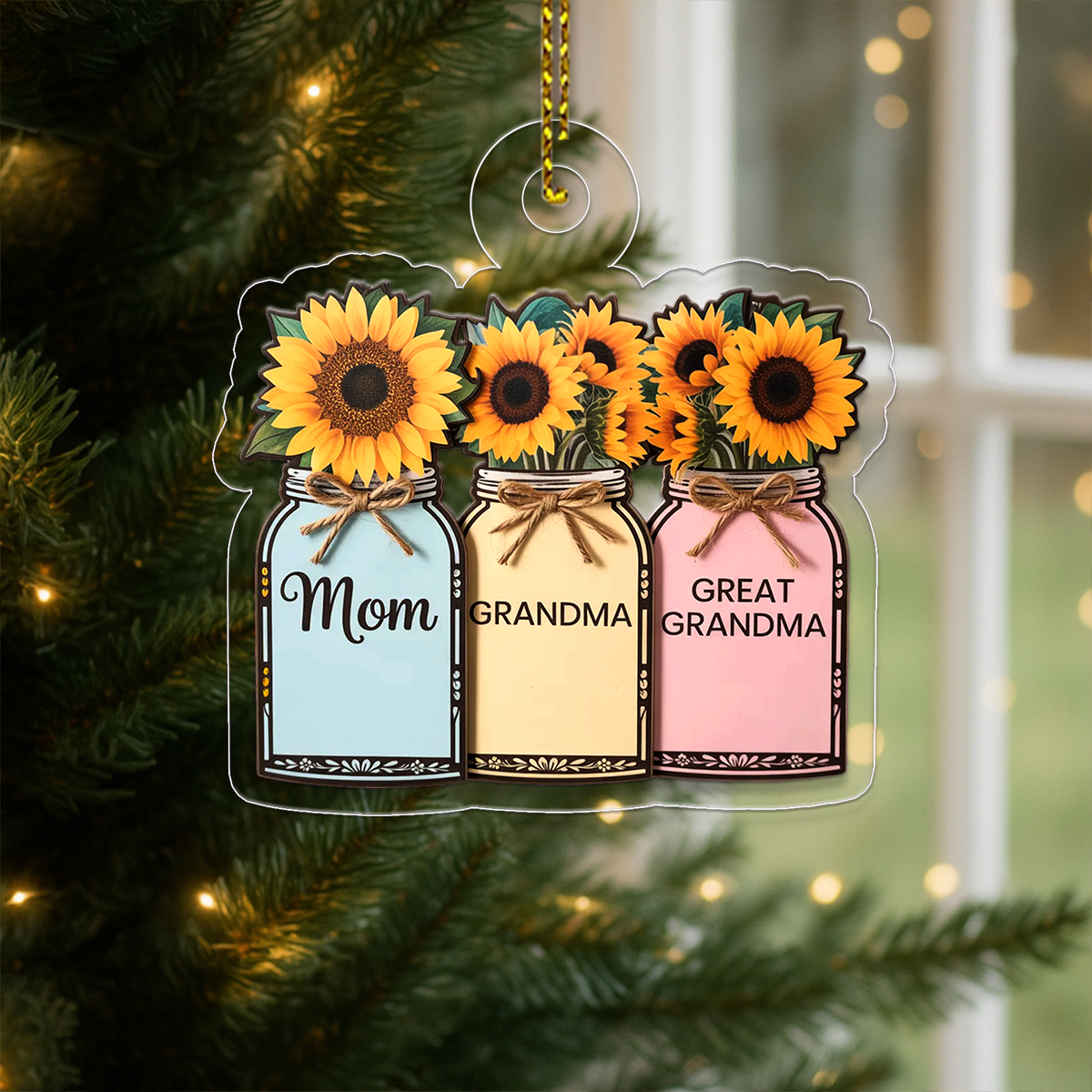 Persoanlized Flower Mason Jar Mom