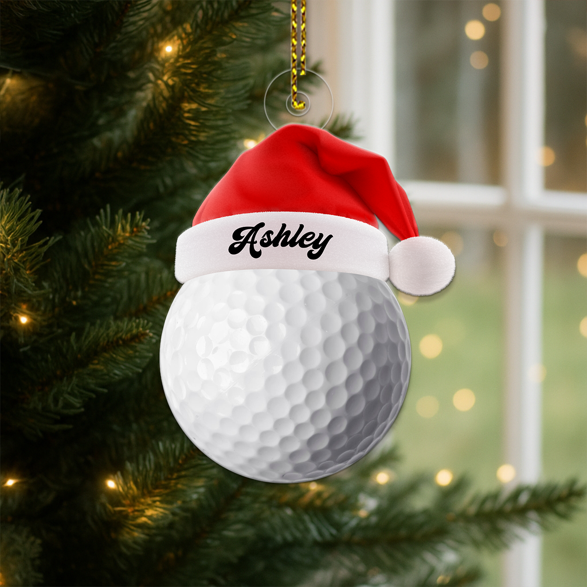 Personalized  Golf Acrylic Ornament Christmas Gift