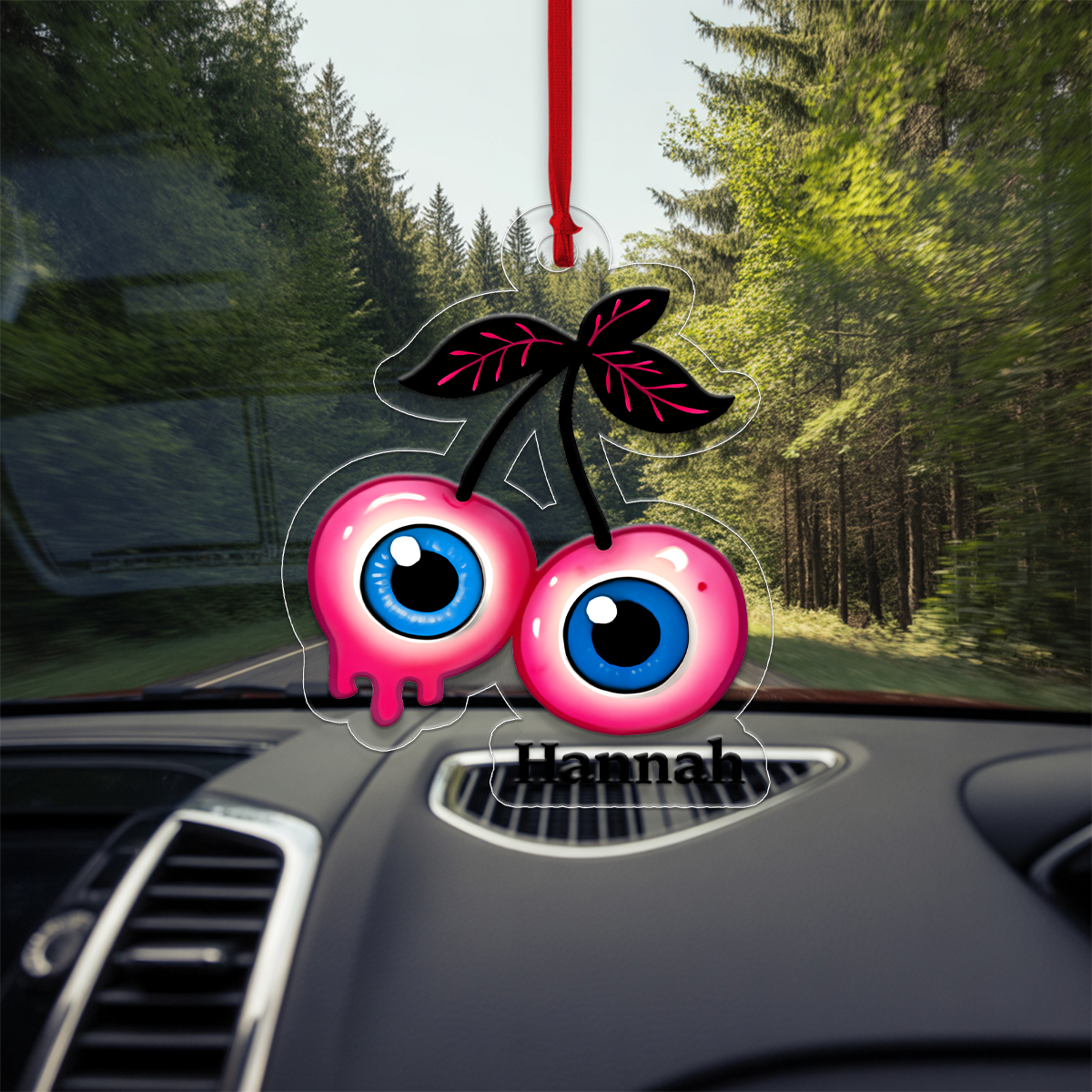 Personalized Cherries Eyes Ornament, Custom Creepy Fruit Christmas Ornament, Funny Horror Ornament, Holiday Decoration, Unique Gag Gift