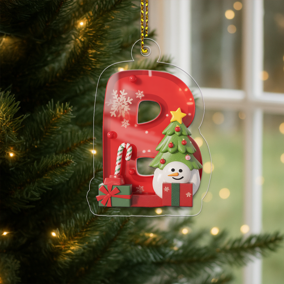 Letter B Acrylic Ornament Acrylic Ornament Christmas Gift