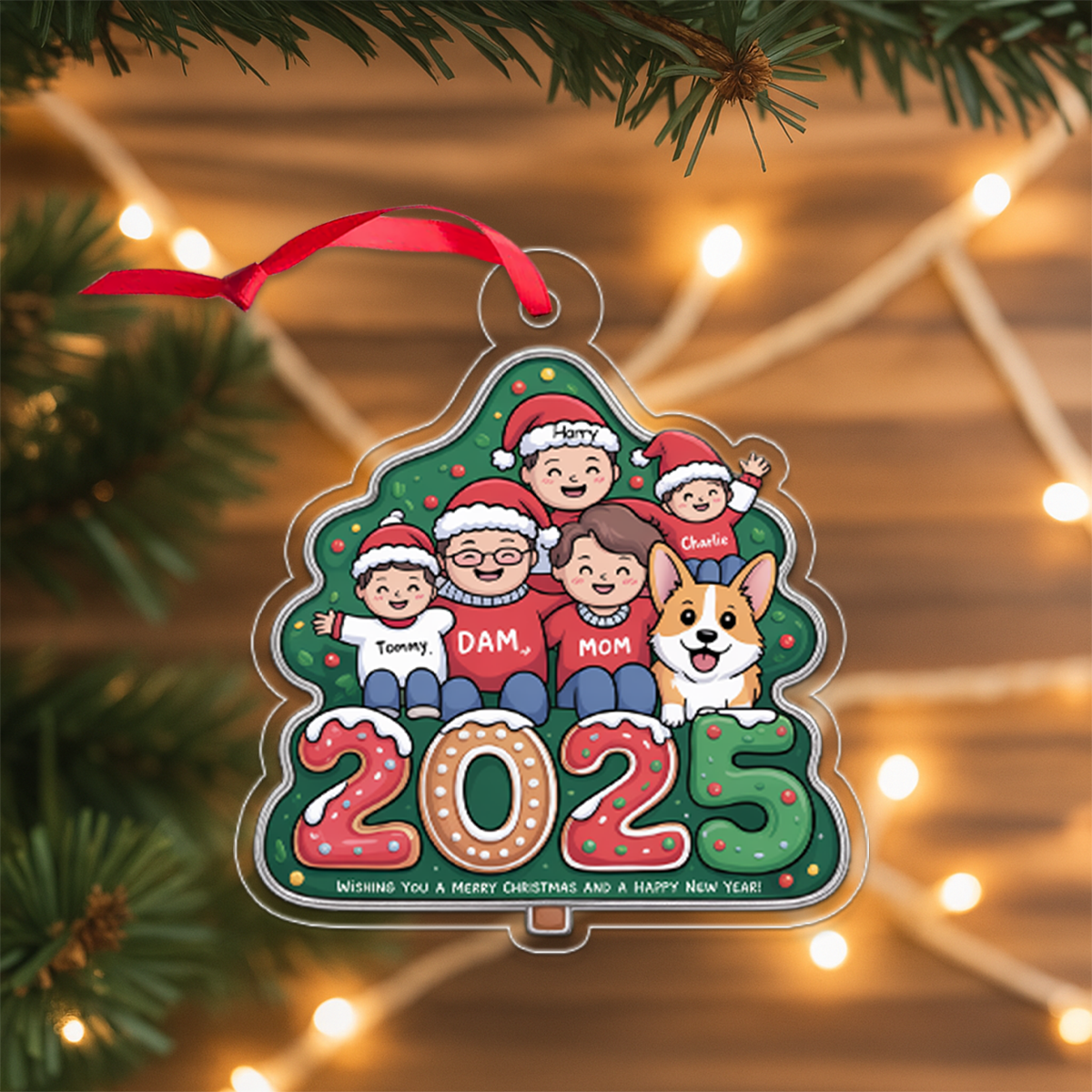 Making Memories Christmas Time - Family Personalized Custom Ornament