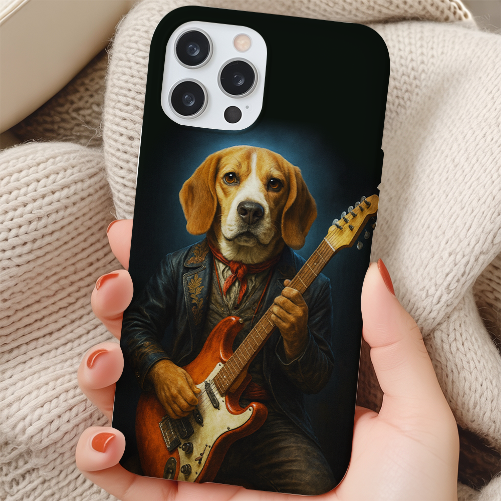 Custom Photo Dog Rock n Roll Phone Case