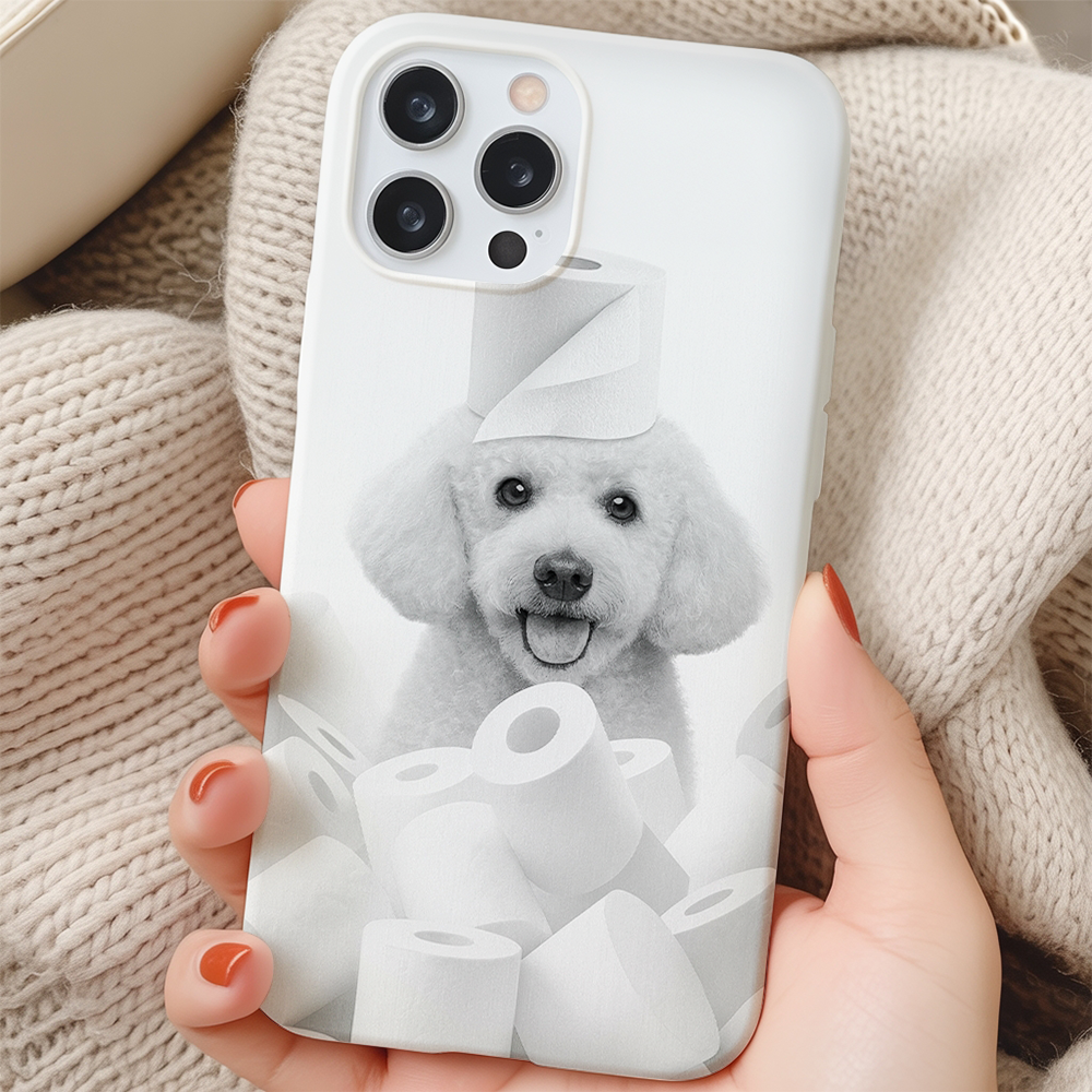 Custom Photo Dog Bathroom Phone Case Dog Gifts Lovers