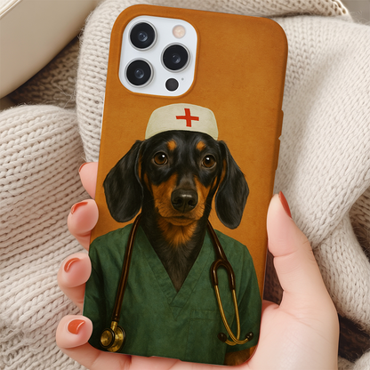 Custom Photo Nurse Dog Phone Case Gift For Dog Lovers